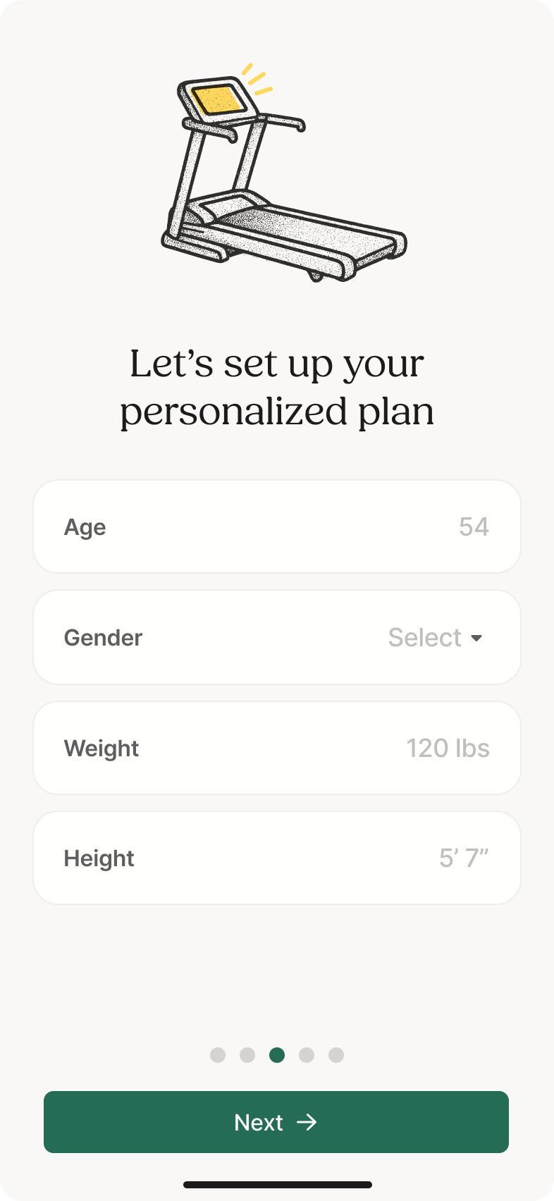 Redesigned Healthy marketing screen on mobile in the new brand, second view